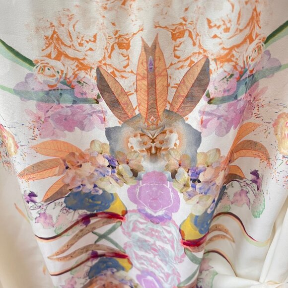 Pearl Womens S Sleeveless Printed Floral Top Polyester - Picture 4 of 5